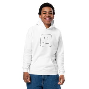 logo youth white hoodie