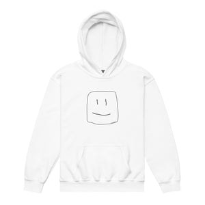 logo youth white hoodie