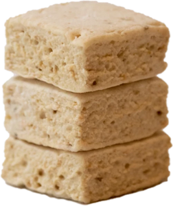 Handmade square marshmallows in an Banana Pudding flavor
