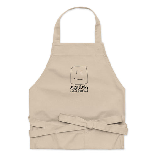 organic cotton logo tan apron