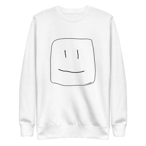 logo unisex premium white sweatshirt